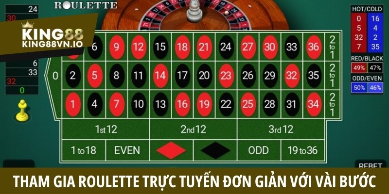 Tham gia Roulette trực tuyến đơn giản với vài bước