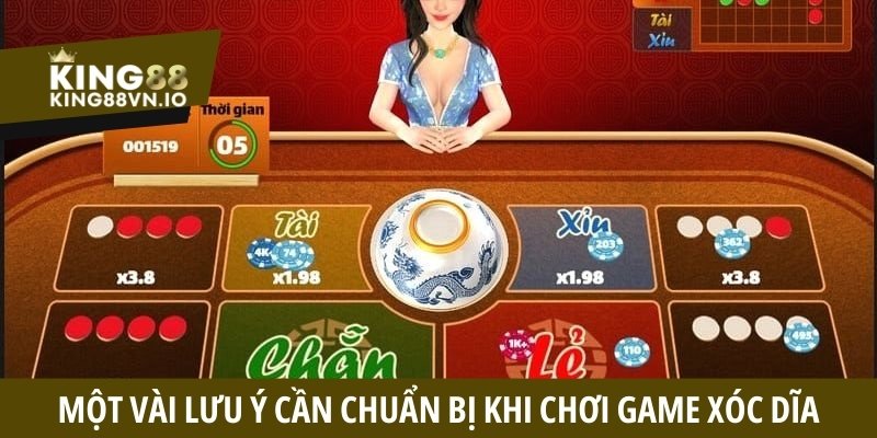 Một vài lưu ý cần chuẩn bị khi chơi game xóc dĩa